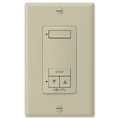 Somfy DecoFlex Wirefree RTS Wall Switch, 1-Channel, Ivory