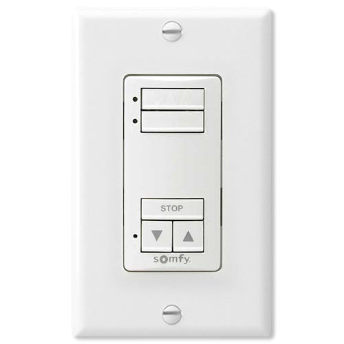 Somfy DecoFlex WireFree RTS Wall Switch, 2-Channel, Black