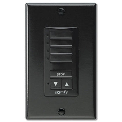 Somfy DecoFlex WireFree RTS Wall Switch, 4-Channel, Black