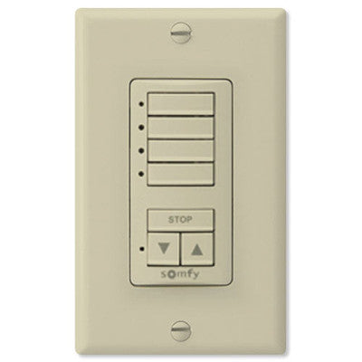 Somfy DecoFlex WireFree RTS Wall Switch, 4-Channel, Ivory