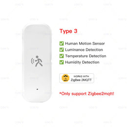 Zigbee 10G Mmwave Radar Motion Sensor Human Detector with Illuminance Temperature Humidity Sensor Support Tuya Hub Zigbee2Mqtt