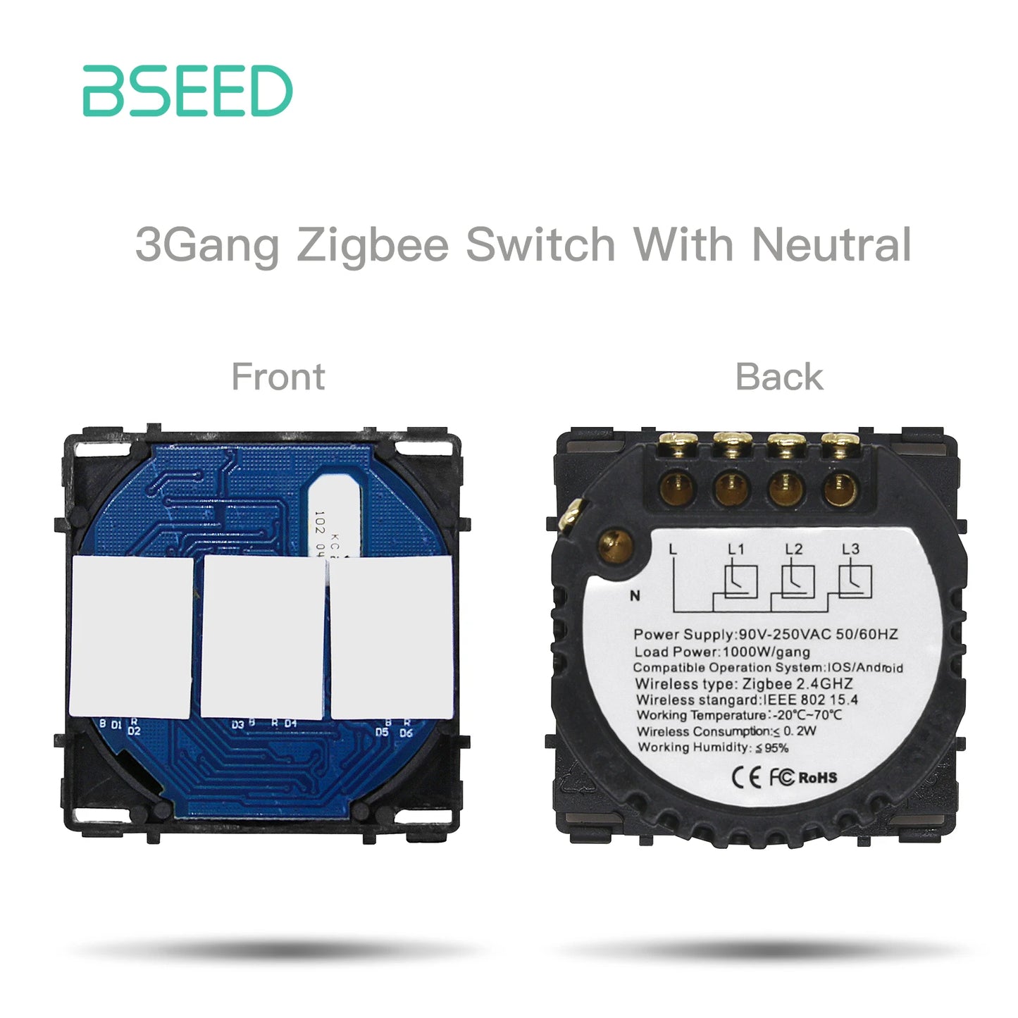 Zigbee Alexa Switch Accessorie Parts Smart Wall Switch Touch Sensor Function Key Neutral Required Support Tuya Google Home