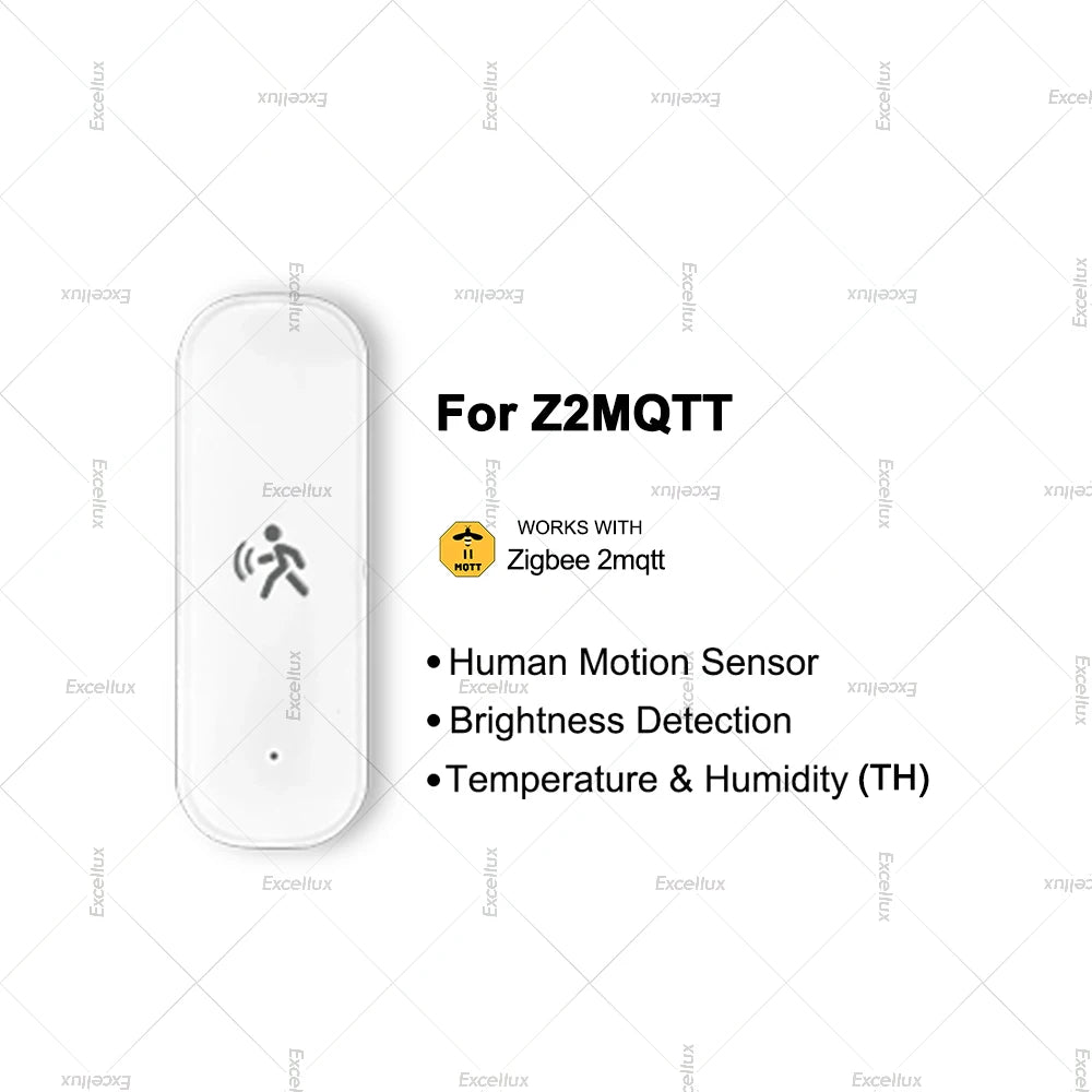Zigbee Human Motion Sensor,10Ghz Mmwave Radar with Luminance Temperature Humidity Sensor for Tuya Smart Life App or Zigbee2Mqtt