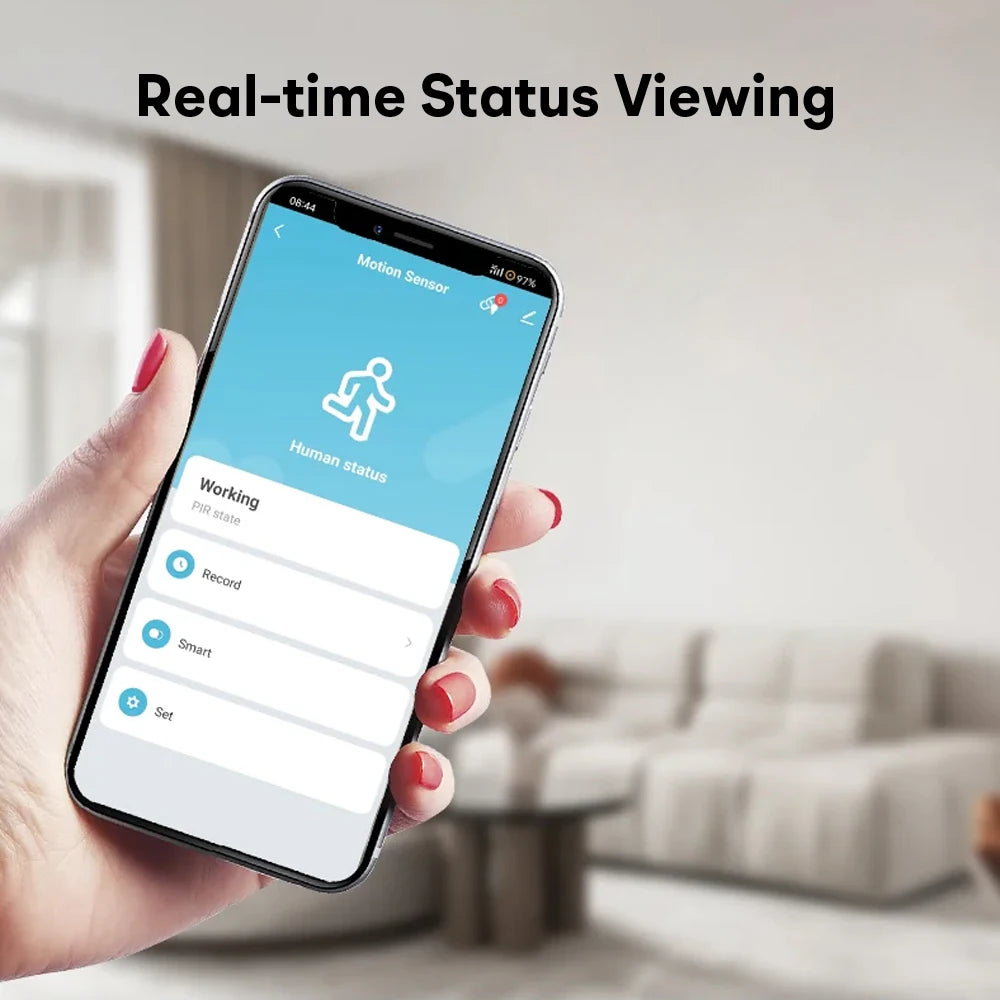 Tuya Zigbee 3.0 PIR Motion Sensor Detector with Magnetic Base 360° Rotating Detect Human Body Movement Smart Home Security Alarm