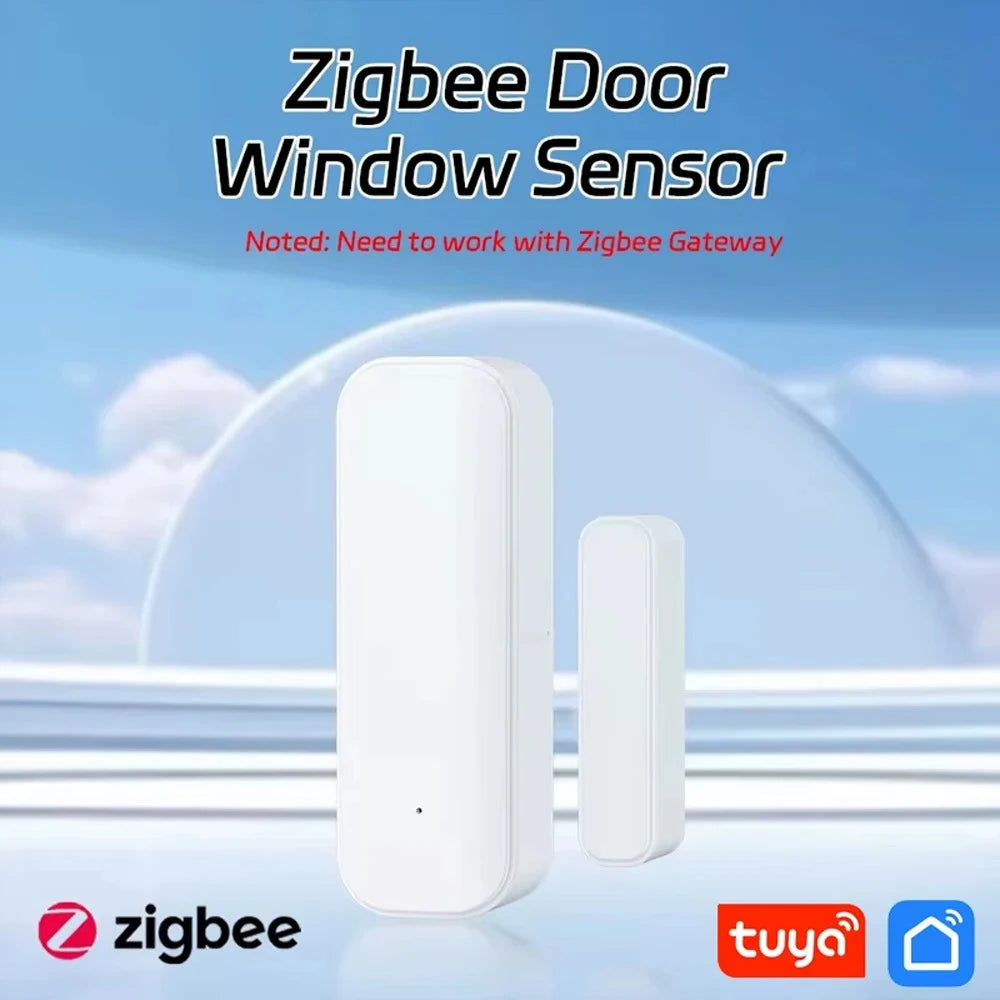 Zigbee Smart Door Window Sensor Tuya Magnetic Detector Security Protection Open Closed Alarm APP Remote Works with Alexa Google