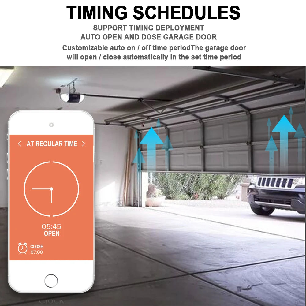 Zigbee Wifi Smart Garage Door Opener DC5V with Door Magnet 433Mhz RF Wireless Controller Work with Tuya Alexa Google Home