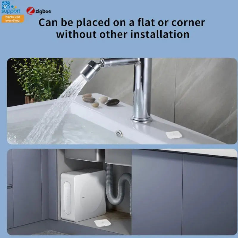 App Smart Zigbee Water Immersion Leak Sensor Remote Monitoring Water Overflow Alert Smart Home Decoration