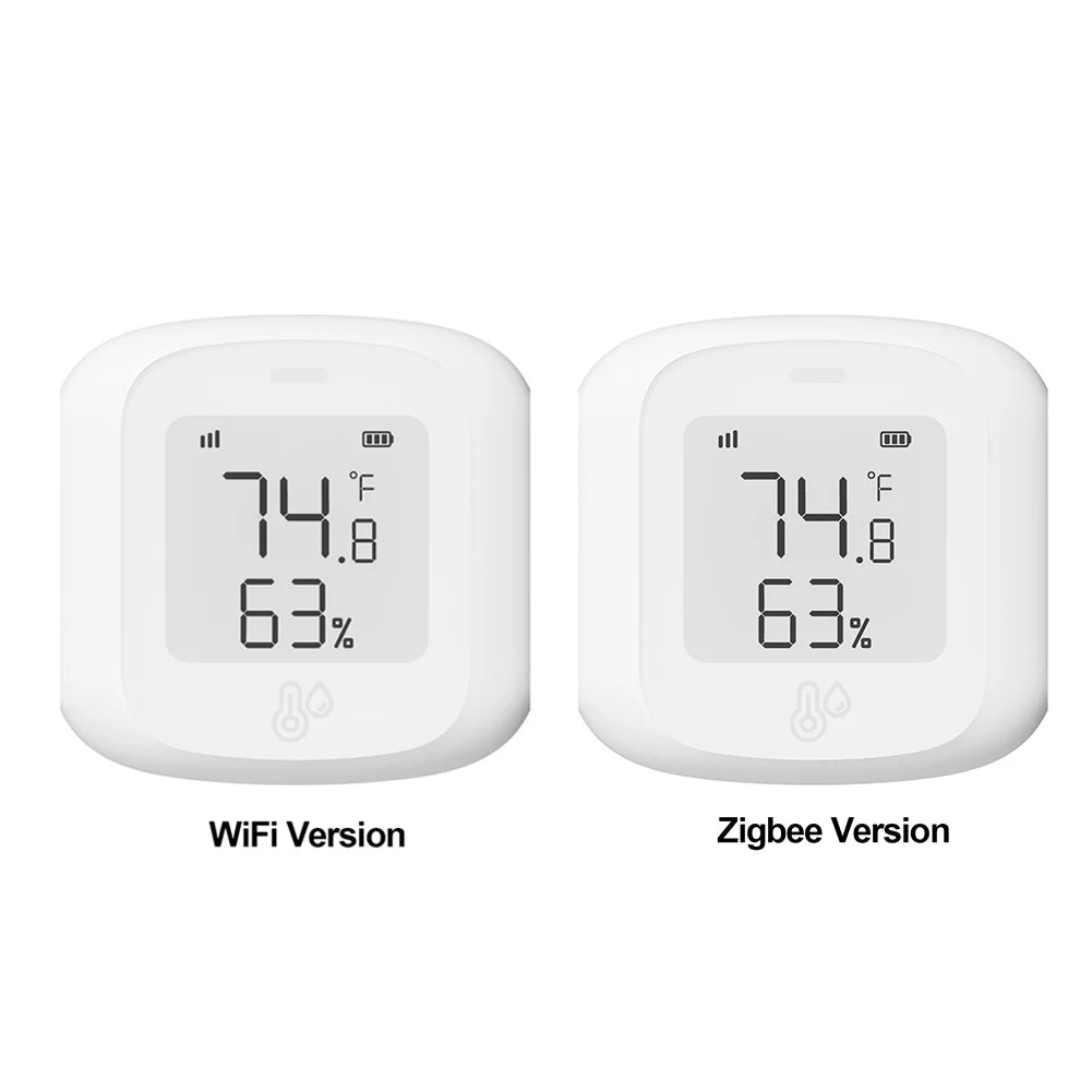 Digital Zigbee Smart/Wifi Room Thermometer Hygrometer APP Alert Temperature Humidity Meter Support for Alexa for Home Pet Garage