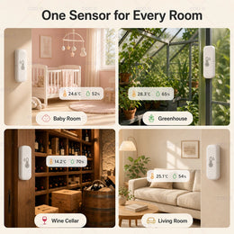 Tuya Zigbee 3.0 Temperature Humidity Sensor Smart Home Indoor Hygrometer App Remote Monitor Work with Smart Life Z2M Need Hub