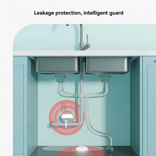 Abjf-Tuya Zigbee Water Sensor Alarm for Home, Detect Leaks & Full Water Tanks with APP Control