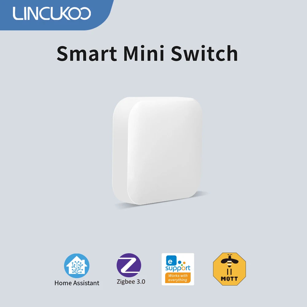 Smart Switch Mini Home Assistant Zigbee Scene Button Switch for Home Automation Multi-Scenario Linkage Switch Support