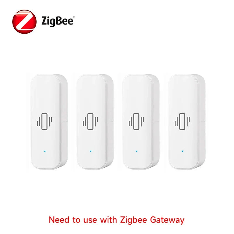Tuya Zigbee 3.0 Vibration Shock Sensor Low Power AAA Battery Smart Life App Alarm Notification Smart Home Security Detector