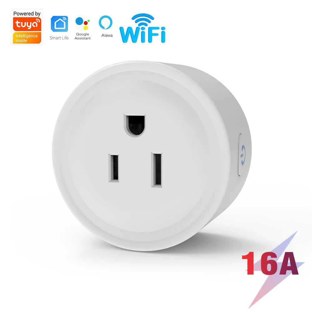 Tuya 16A Smart Plug Zigbee Wifi Socket US Canada Mexico Peru Japan Power Monitoring Timing Function Works with Alexa Google Home