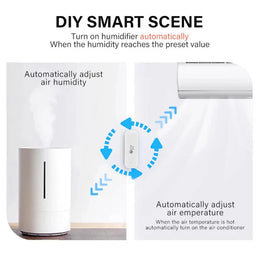 Smart Zigbee Temperature and Humidity Sensor Indoor Thermometer Monitor for Home Work with Alexa Google Home Assistant