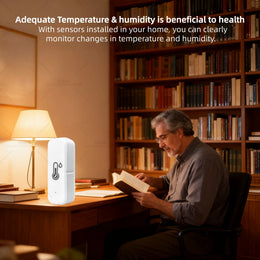 Tuya Zigbee 3.0 Temperature and Humidity Sensor Indoor Smart Home Mini Thermometer Hygrometer Remote Work with Z2M Smart Life