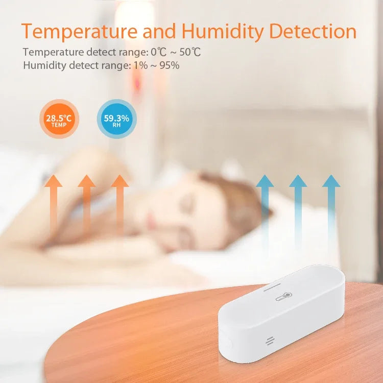 Tuya Zigbee Temperature Humidity Sensor Hygrometer Thermometer Smart Life APP Remote Works with Homekit Alexa Google Home 2Mqtt