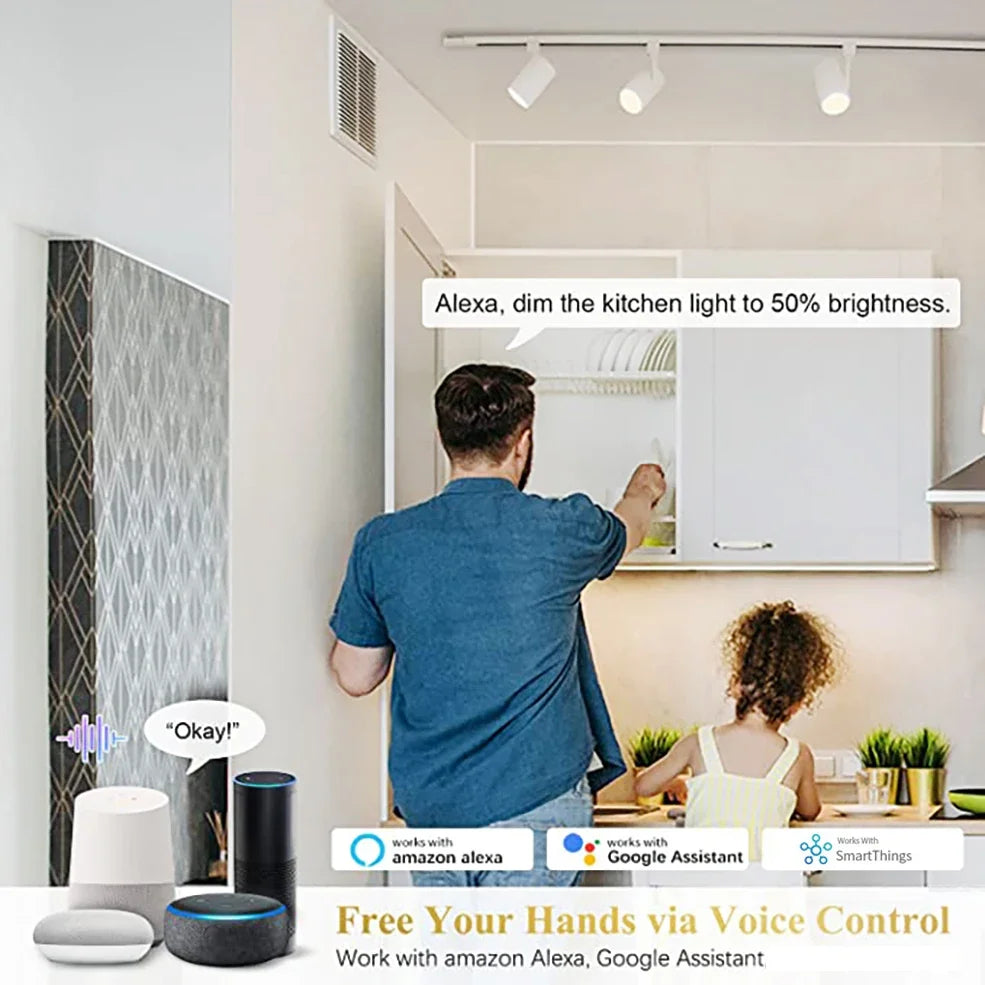 Smart Wifi Zigbee LED Light Bulb GU10 Dimmable RGBCW Led Lamp for Ewelink APP Alexa Google Home Yandex Smartthings