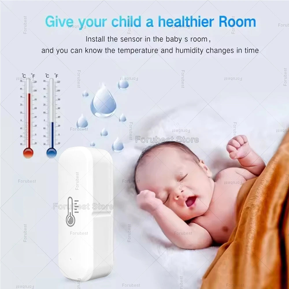 Zigbee Temperature and Humidity Sensor Smart Home Hygrometer Thermometer Works with Ewelink App Alexa Google Yandex Alice Z2MQTT