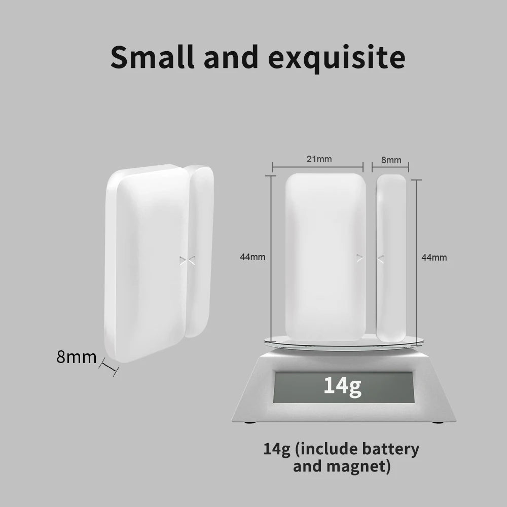 Smart Zigbee3.0 Tiny Door/Window Sensor Door Open Closed Wireless Alarm for Zigbee2Mqtt Home Assistant or Ewelink