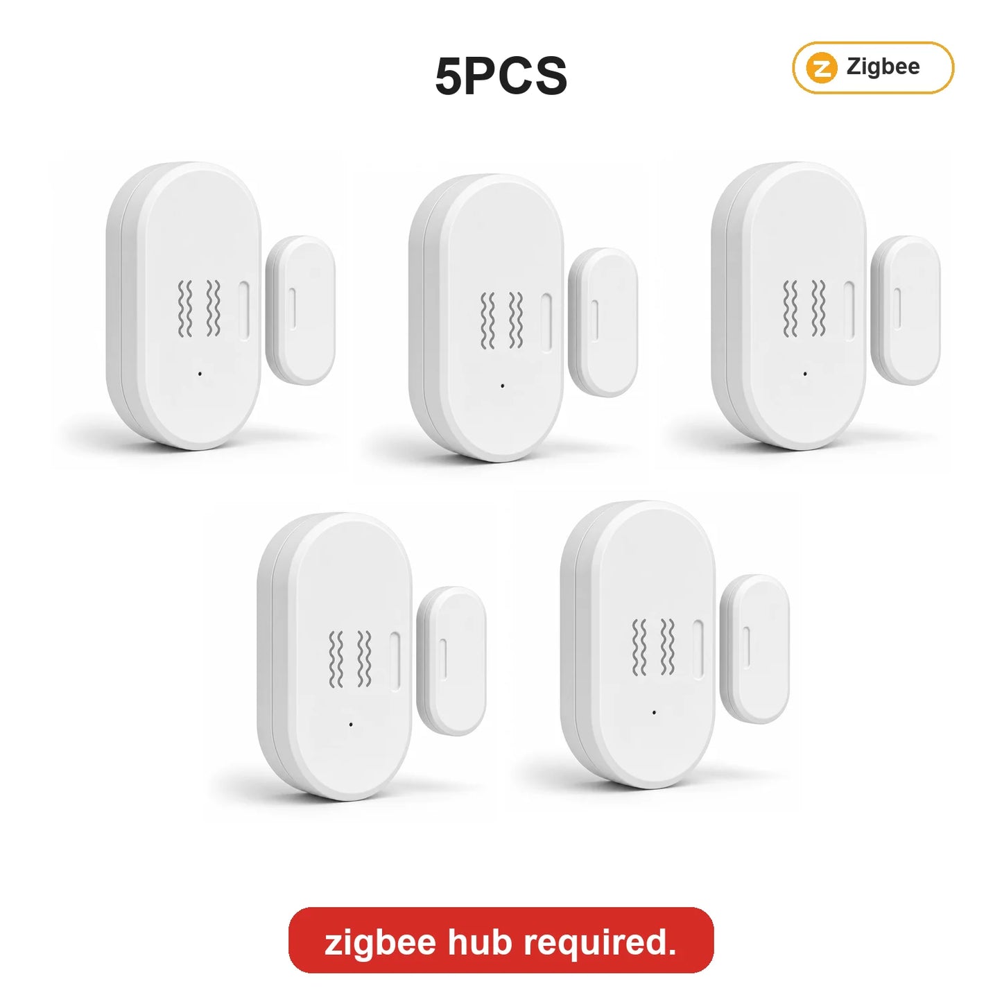 Tuya Zigbee Vibration Door Window Sensor Smart Door Contact Sensor Smart Life Home Assistant Zigbee2Mqtt App Open Close Alert