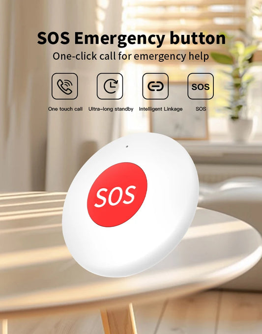 Tuya Zigbee SOS Emergency Button One Key Alarm for Patient Elderly Children Emergency Help Call Security Device App Control