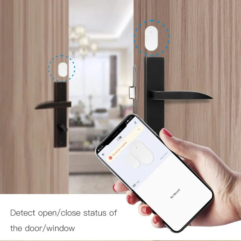 Ewelink Zigbee Door and Window Magnetic Sensor Wireless Door Alarm Detector Smart Home Security Works with Zigbee2Mqtt Alexa ZHA