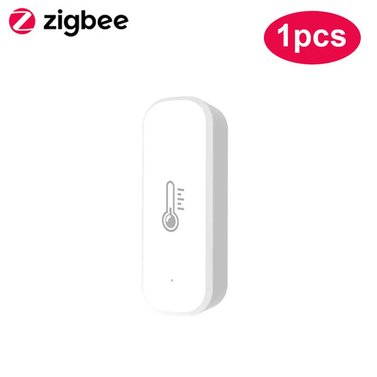 Smart Zigbee Temperature and Humidity Sensor Indoor Thermometer Monitor for Home Work with Alexa Google Home Assistant