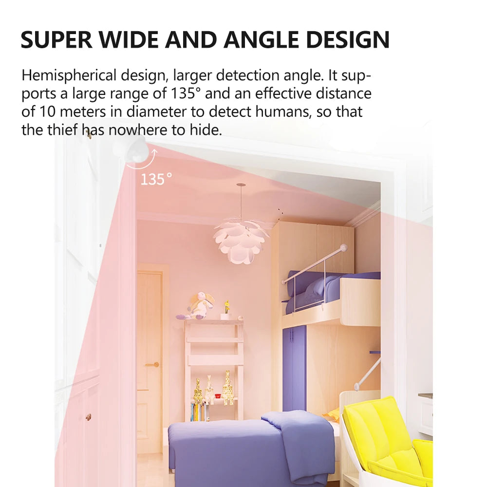 ZG-204ZL Human Motion Sensor Infrared Smart Home PIR Motion Sensor Support Zigbee 3.0 ZG-204Z Needs to Be Used with a Gateway