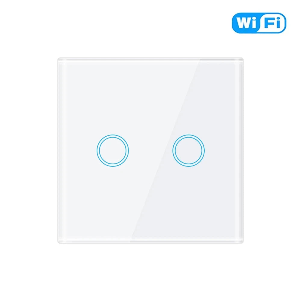 Matter Homekit Wifi Smart Light Touch Wall Switch 1 2 3 4 Gang 2-Way Control Switch Support Siri Smartthings Alexa Google Home