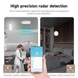 Tuya Zigbee 3.0 24Ghz Mmwave Human Presence Detector Luminance Static Motion Sensor Smart Life Home Security Automation Alarm