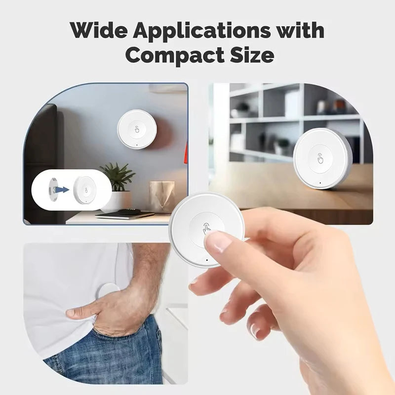 Transform Your Home with the Rechargeable Tuya Zigbee Smart Push Button Wireless Switch - Effortless Automation at Your Fingertips!