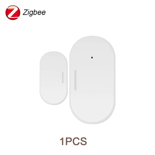 Tuya Zigbee Door and Window Magnetic Sensor Smart Life APP Security Detector Alarm Remote Monitor Works with Alexa Google Home