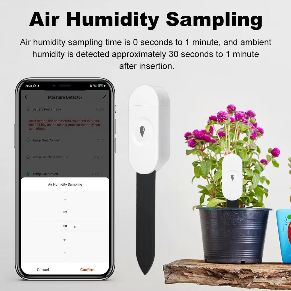 Tuya Zigbee Soil Moisture Sensor Temperature&Humidity Thermohygrometer Garden Automation Irrigation Detector for Alexa Google