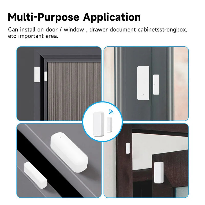Tuya Door Window Contact Sensor Zigbee Door Magnetic Sensor App Remote Alarm Smart Home Security Detector for Alexa Google Home