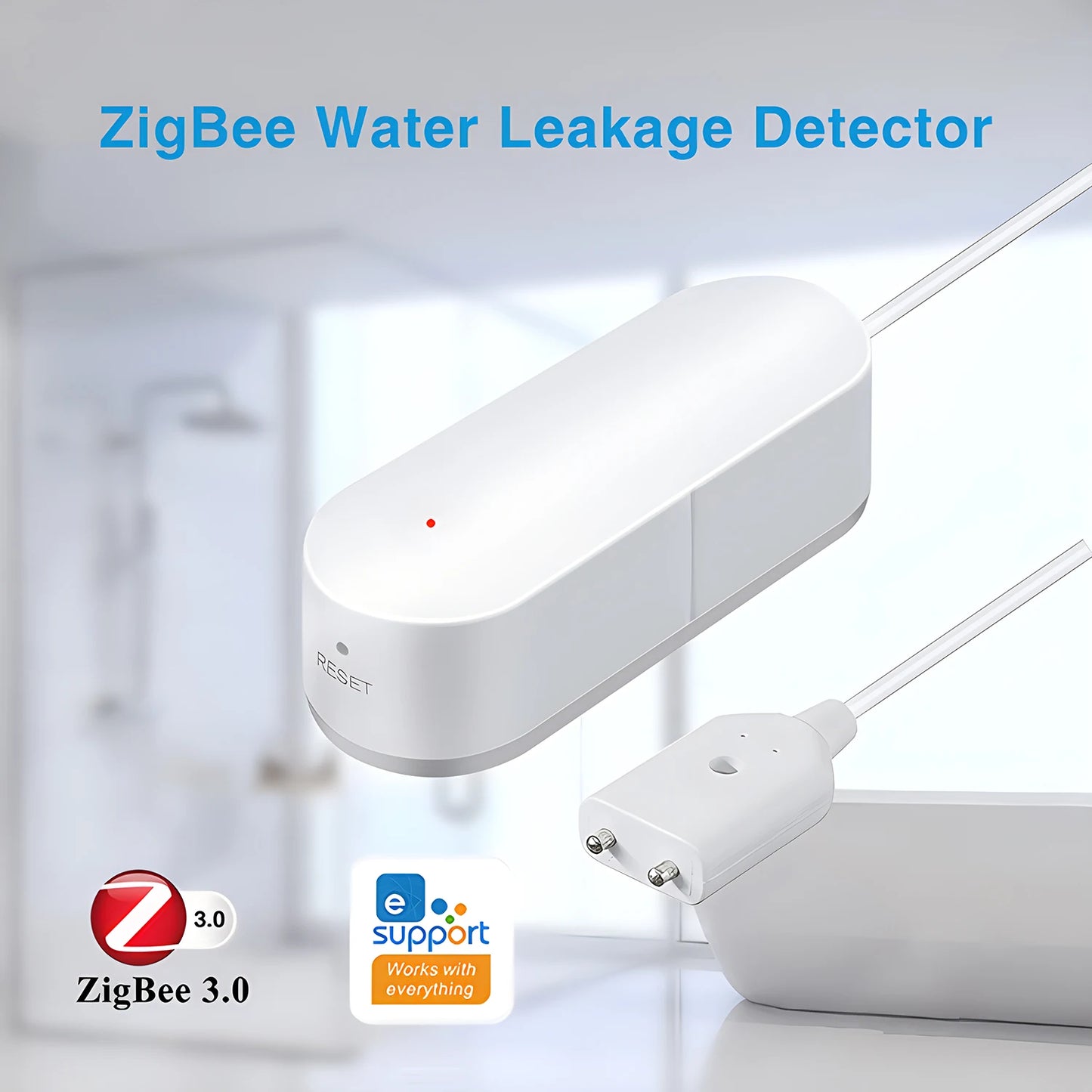 Zigbee Water Immersion Sensor Water Leakage Detector Level Overflow Alarm Support Ewelink APP Works with Alexa Google Home