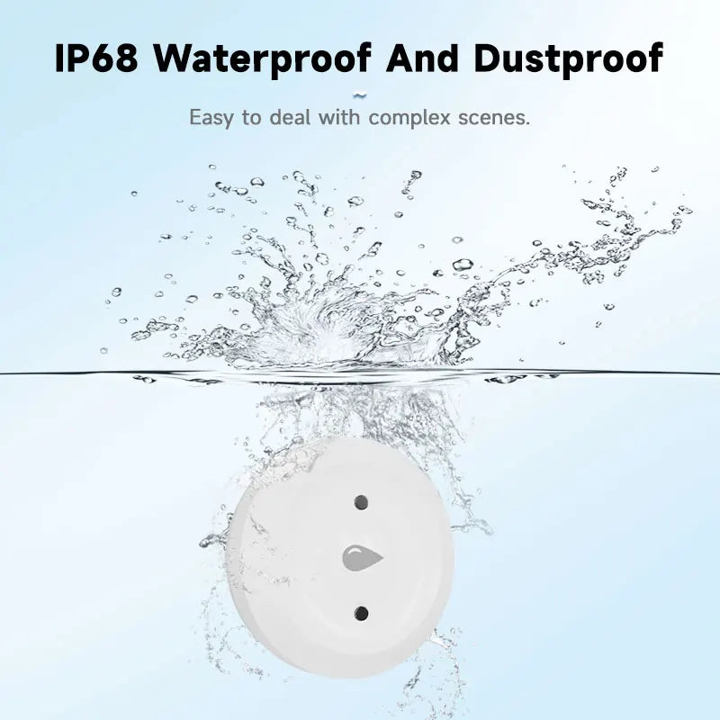 Tuya Zigbee3.0 Water Flood Linkage Sensor Detector Overflow Waterproof Smart Alarm App Remote Monitor Home Assistant Zigbee2Mqtt