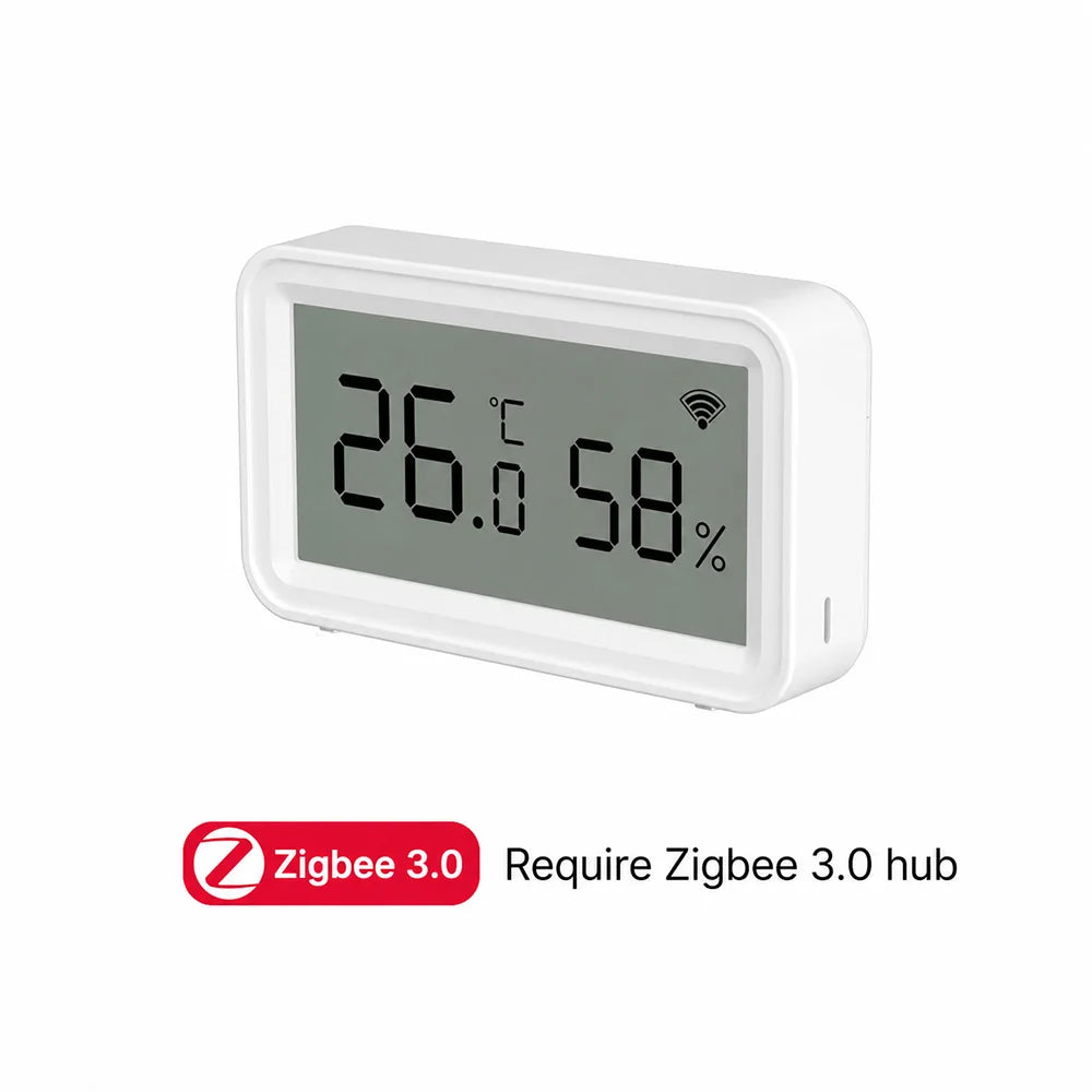 Zigbee 3.0 Temperature Humidity Sensor Smart Home Thermometer Hygrometer Works with Home Assistant ZHA Zigbee2Mqtt Alexa Yandex