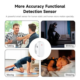 2-IN-1 Tuya Wifi Zigbee Human Presence Detector 5.8G/24G Radar Distance Detection Smart Human Body PIR Sensor for Home Assistant