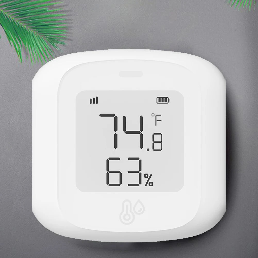 Digital Zigbee Smart/Wifi Room Thermometer Hygrometer APP Alert Temperature Humidity Meter Support for Alexa for Home Pet Garage