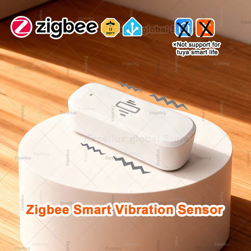 Smart Zigbee Vibration Sensor Remote Monitor Home Security Protection Motion Shock Alarm Only Support Zigbee2Mqtt Home Assistant