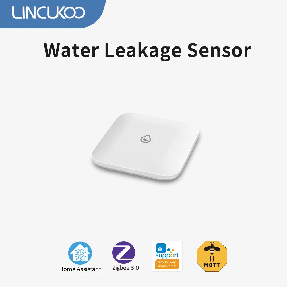Zigbee3.0 Tiny Water Leakage Smart Sensor Smart Leakage Detector Alarm Supports Zigbee2Mqtt Home Assistant Ewelink