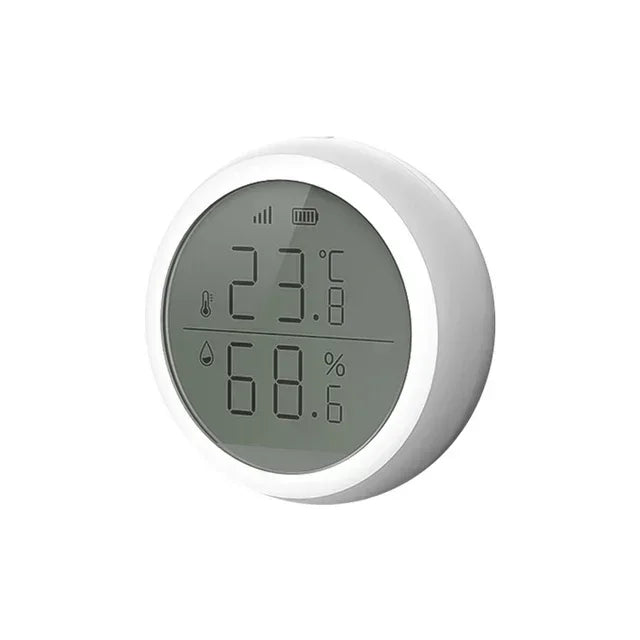 Zexef Tuya Smart Zigbee Indoor Thermometer Humidity Sensor LCD Display Application Voice Control Alexa Google Home