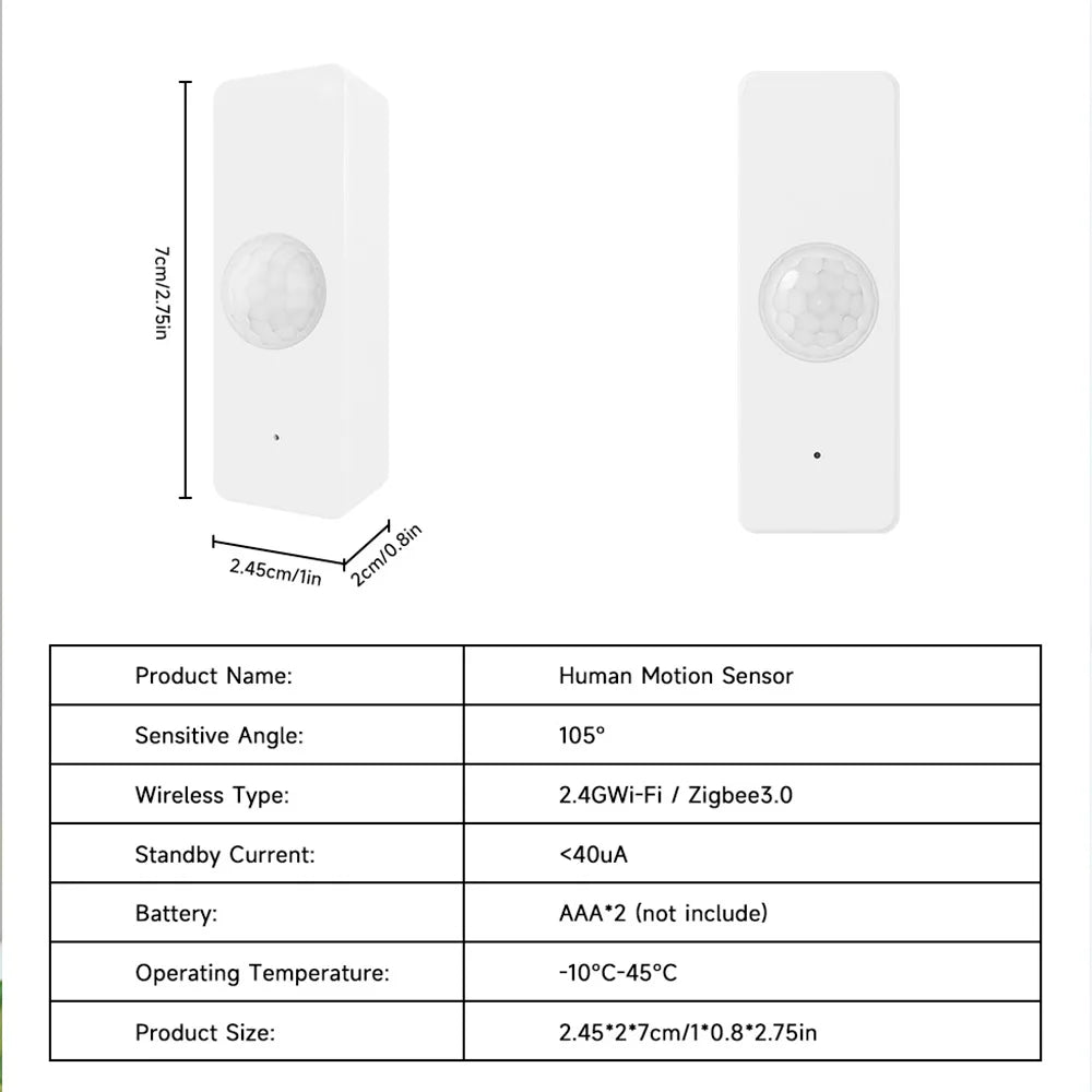 Enhance Your Home Security with the Tuya WiFi/Zigbee PIR Motion Sensor – Smart Infrared Detector Compatible with Alexa & Google Home