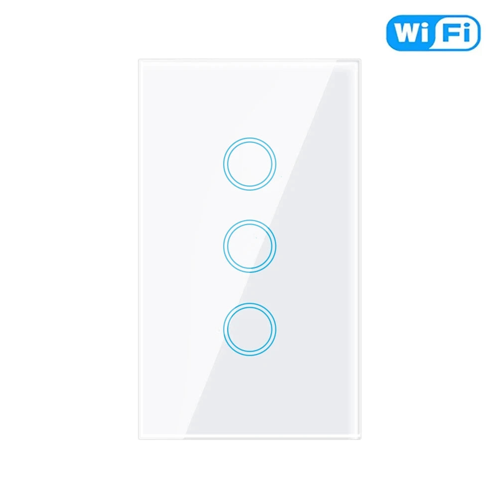 Matter Homekit Wifi Smart Light Touch Wall Switch 1 2 3 4 Gang 2-Way Control Switch Support Siri Smartthings Alexa Google Home