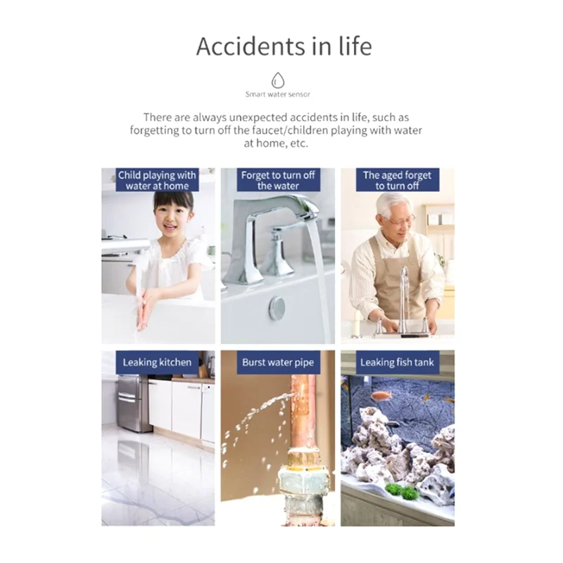 Protect Your Home with the B29C Zigbee TUYA Smart Water Leak Detector - Flood Sensor with Remote Monitoring and Water Tank Full Alarm