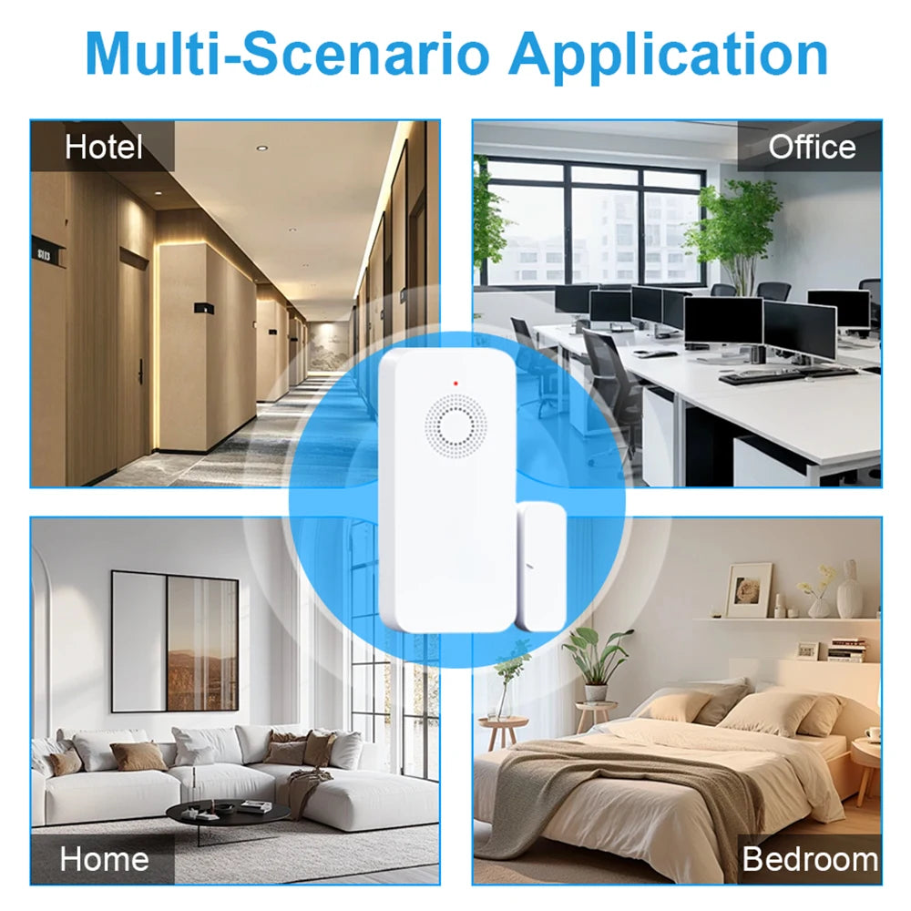 Door Window Magnetic Sensor Works with Alexa Google Tuya Zigbee Door Sensor Home Alarm Security System