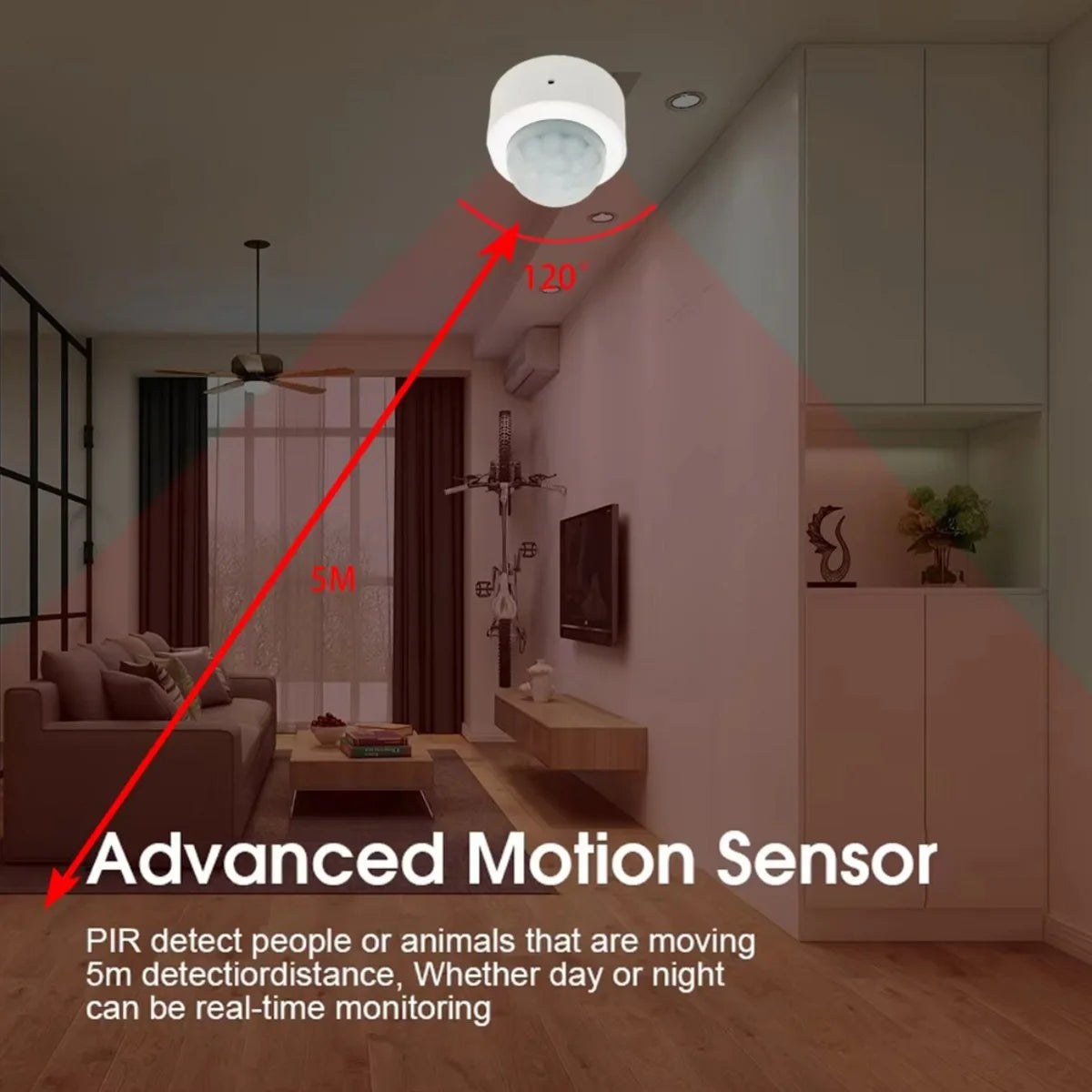 Zigbee 3.0 Smart PIR Motion Sensor Human Infrared Detector Household Security Alarm Wireless Sensor Require Zigbee Gateway Hub