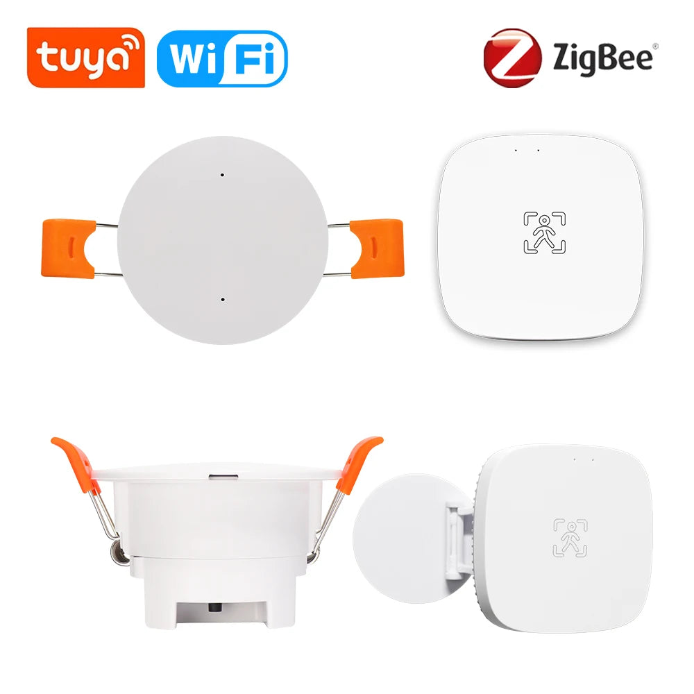 Tuya Zigbee Wifi Mmwave Human Presence Motion Sensor 5.8G 24G Radar Luminance Breath Distance Detection Sensor Home Automation