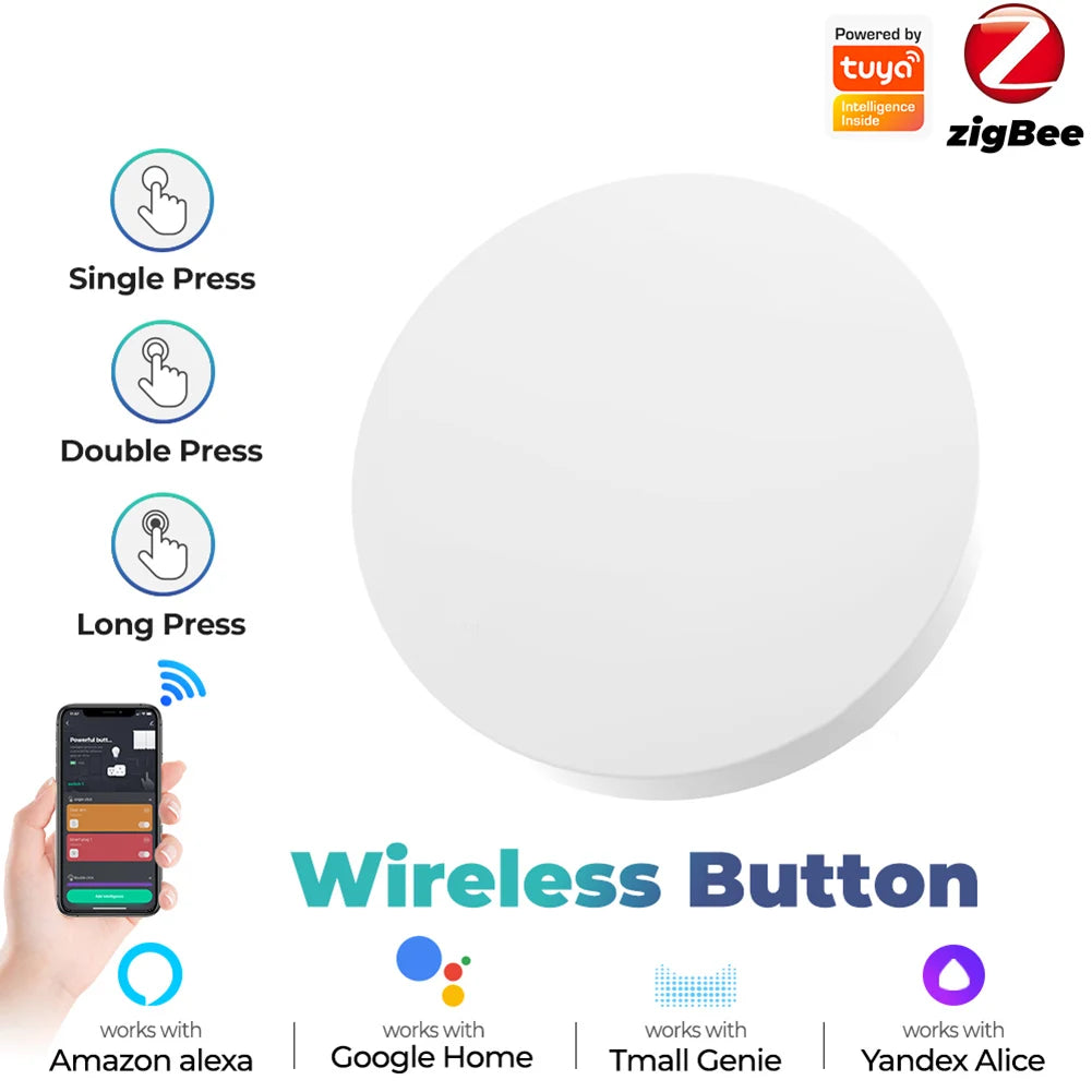 Zigbee Gateway Need Smart Light Switch Multi-Scene Linkage Remote Control Switch Zigbee One-Key Control for Smart Home Devices