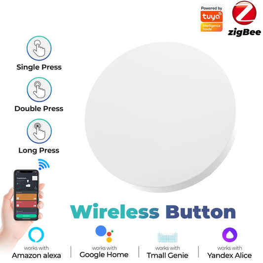 Zigbee Gateway Need Smart Light Switch Multi-Scene Linkage Remote Control Switch Zigbee One-Key Control for Smart Home Devices